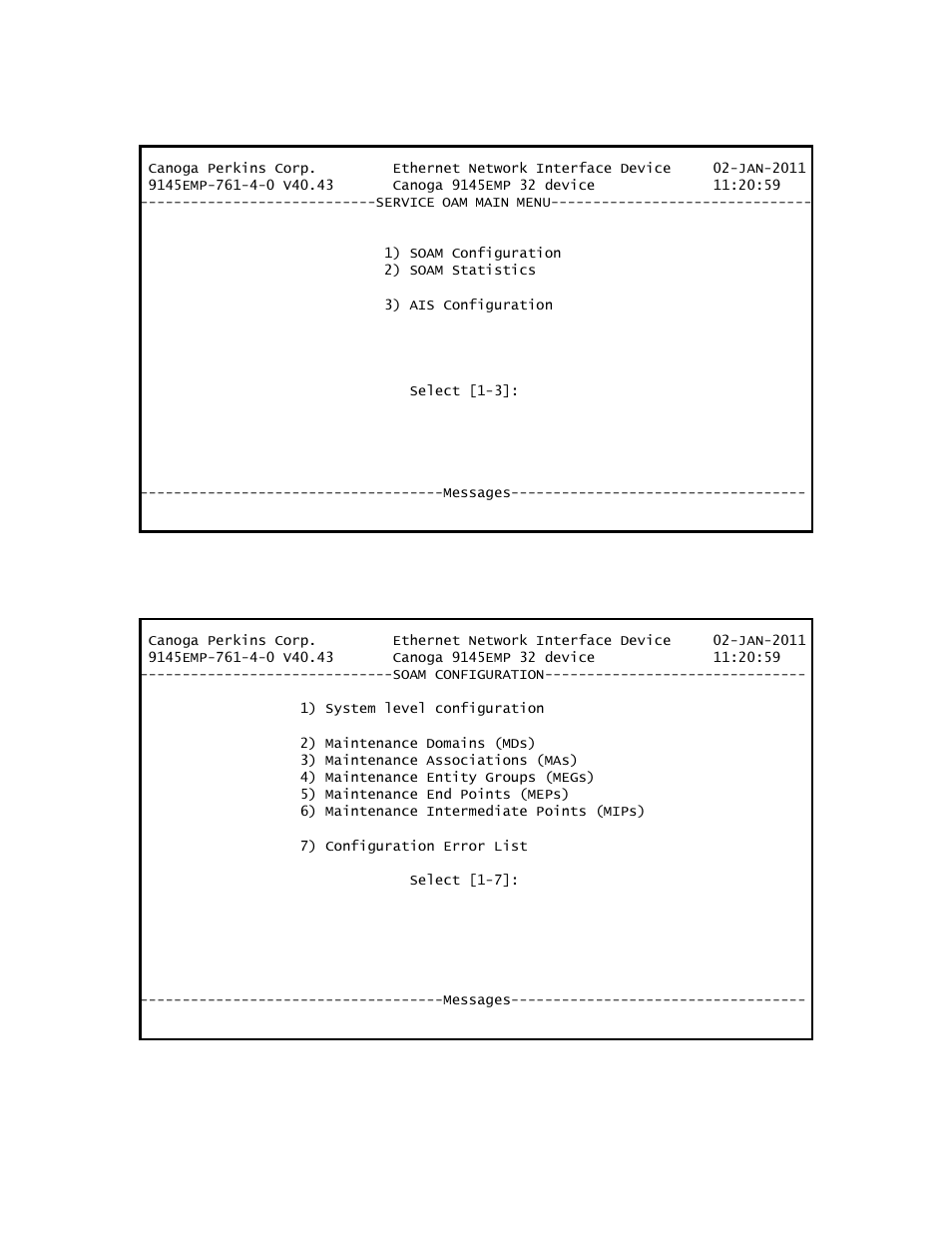 Figure 11-5, Figure 11-5), Figure 11-6 | CANOGA PERKINS 9145EMP NID Software Version 4.0 User Manual | Page 151 / 229