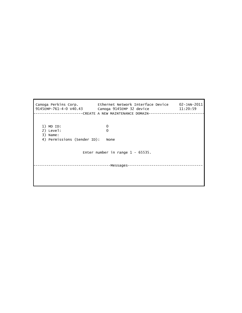 Figure 11-10 | CANOGA PERKINS 9145EMP NID Software Version 4.0 User Manual | Page 155 / 229