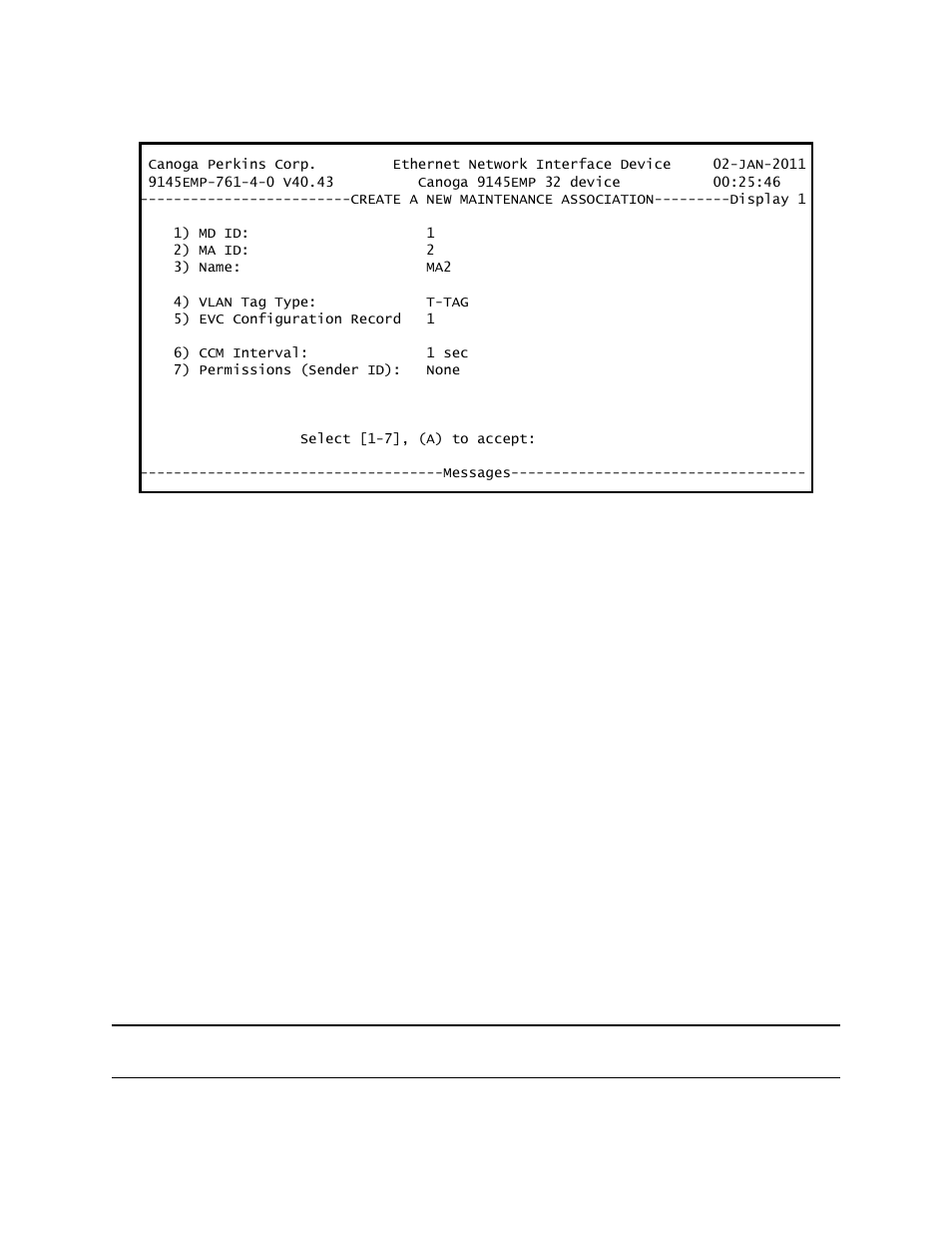 3 delete a maintenance association, 4 modify a maintenance association, Figure 11-13) | CANOGA PERKINS 9145EMP NID Software Version 4.0 User Manual | Page 159 / 229
