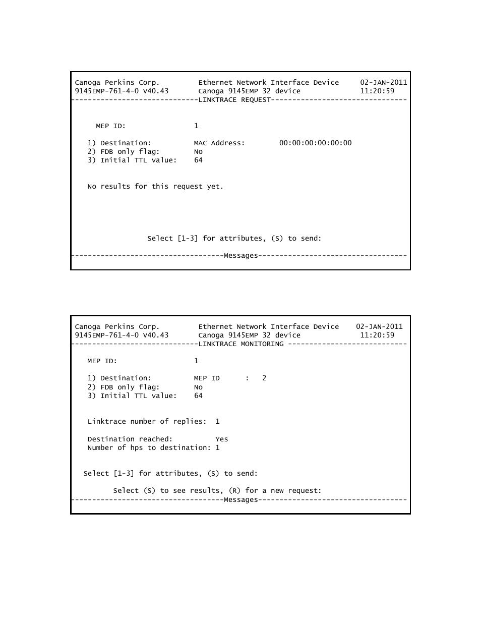 Figure 11-27, Figure 11-26), Figure 11-27) | Figure 11-26 | CANOGA PERKINS 9145EMP NID Software Version 4.0 User Manual | Page 177 / 229