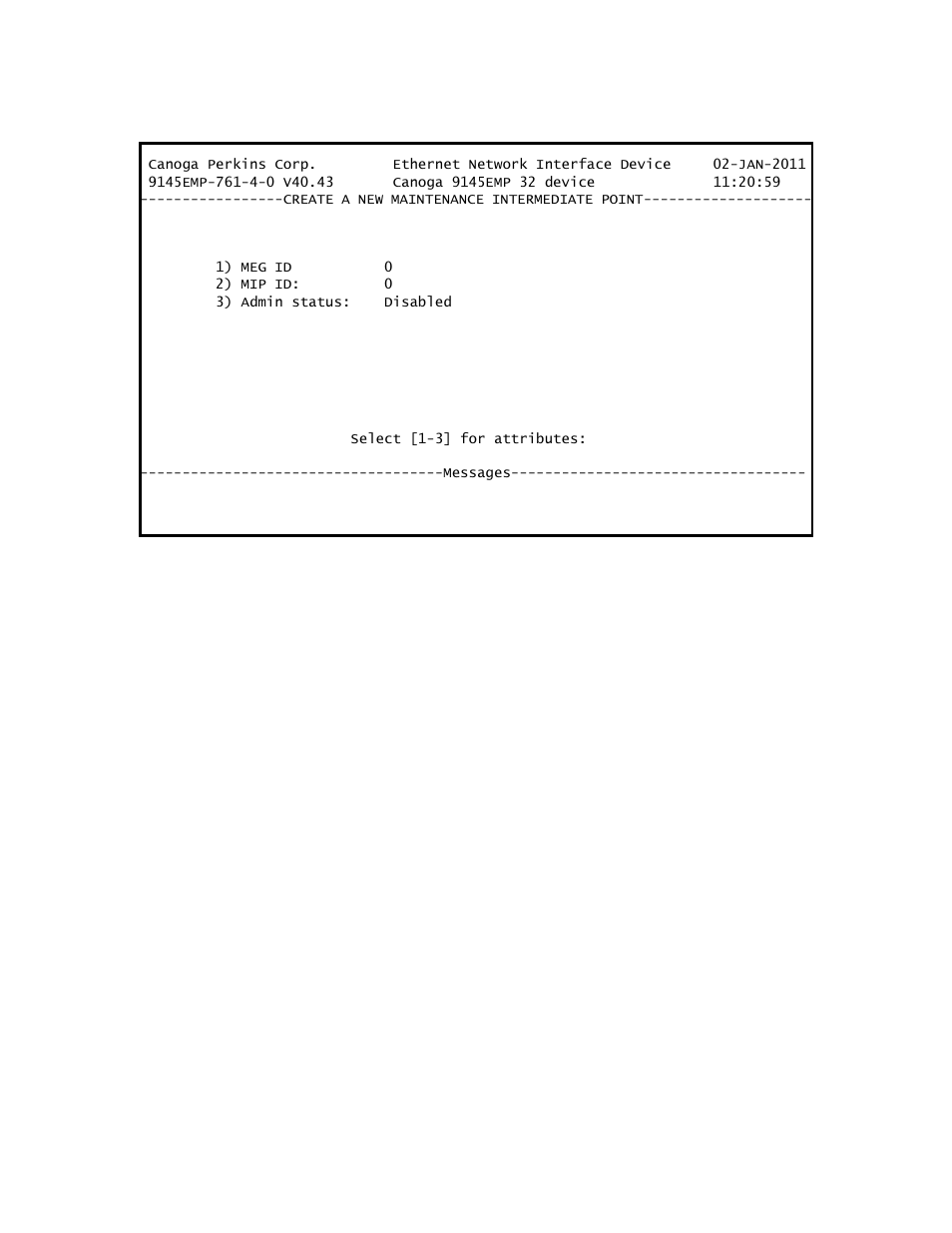 3 delete a maintenance intermediate point, 4 modify a maintenance intermediate point, Figure 11-35 | CANOGA PERKINS 9145EMP NID Software Version 4.0 User Manual | Page 184 / 229