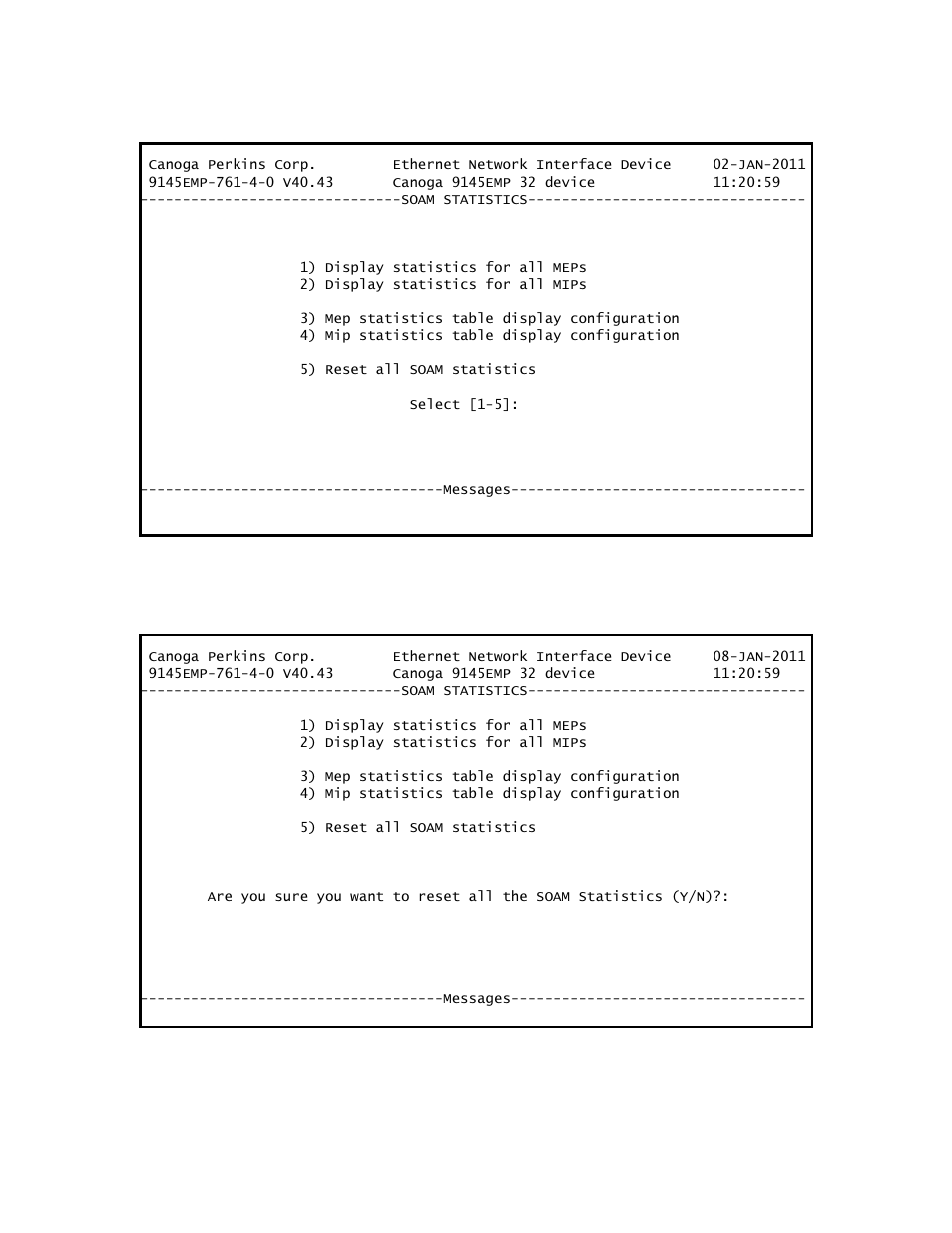 CANOGA PERKINS 9145EMP NID Software Version 4.0 User Manual | Page 188 / 229