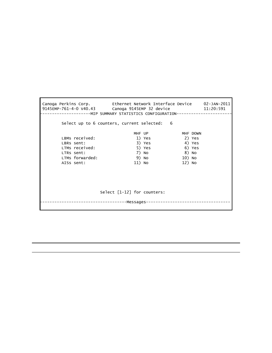 2 mip statistics, 10 ais configuration | CANOGA PERKINS 9145EMP NID Software Version 4.0 User Manual | Page 193 / 229