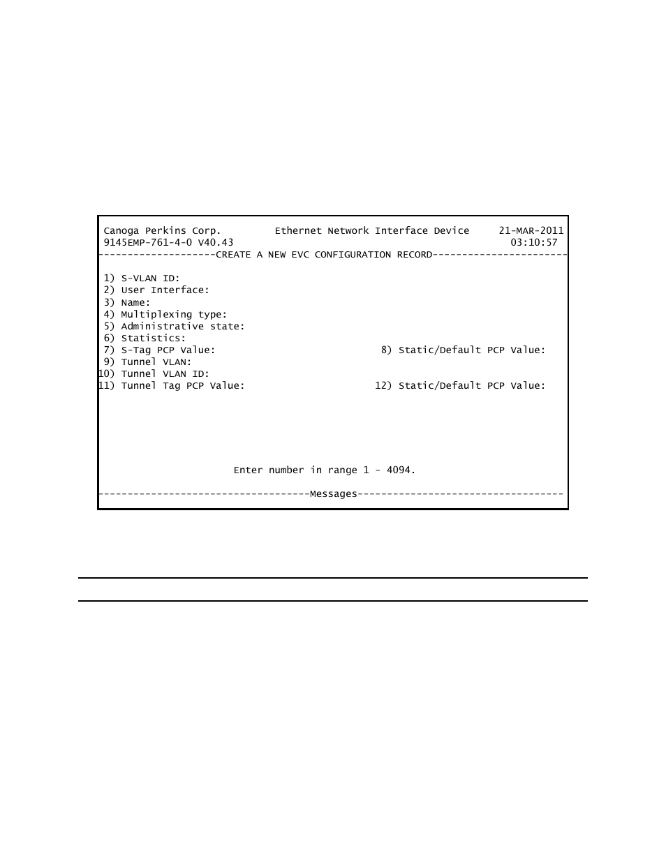2 delete an evc record, 3 modify an evc record | CANOGA PERKINS 9145EMP NID Software Version 4.0 User Manual | Page 202 / 229