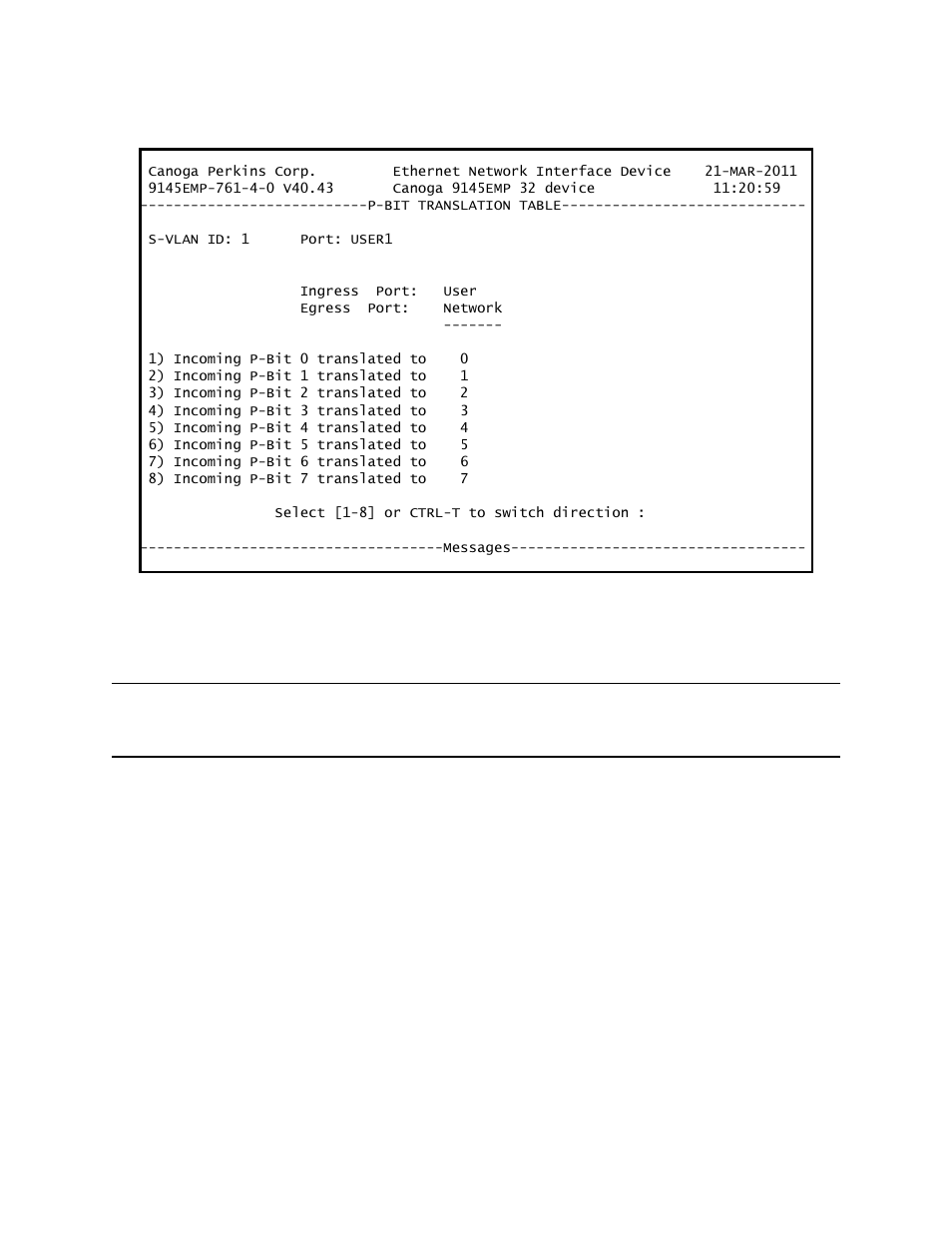 CANOGA PERKINS 9145EMP NID Software Version 4.0 User Manual | Page 207 / 229