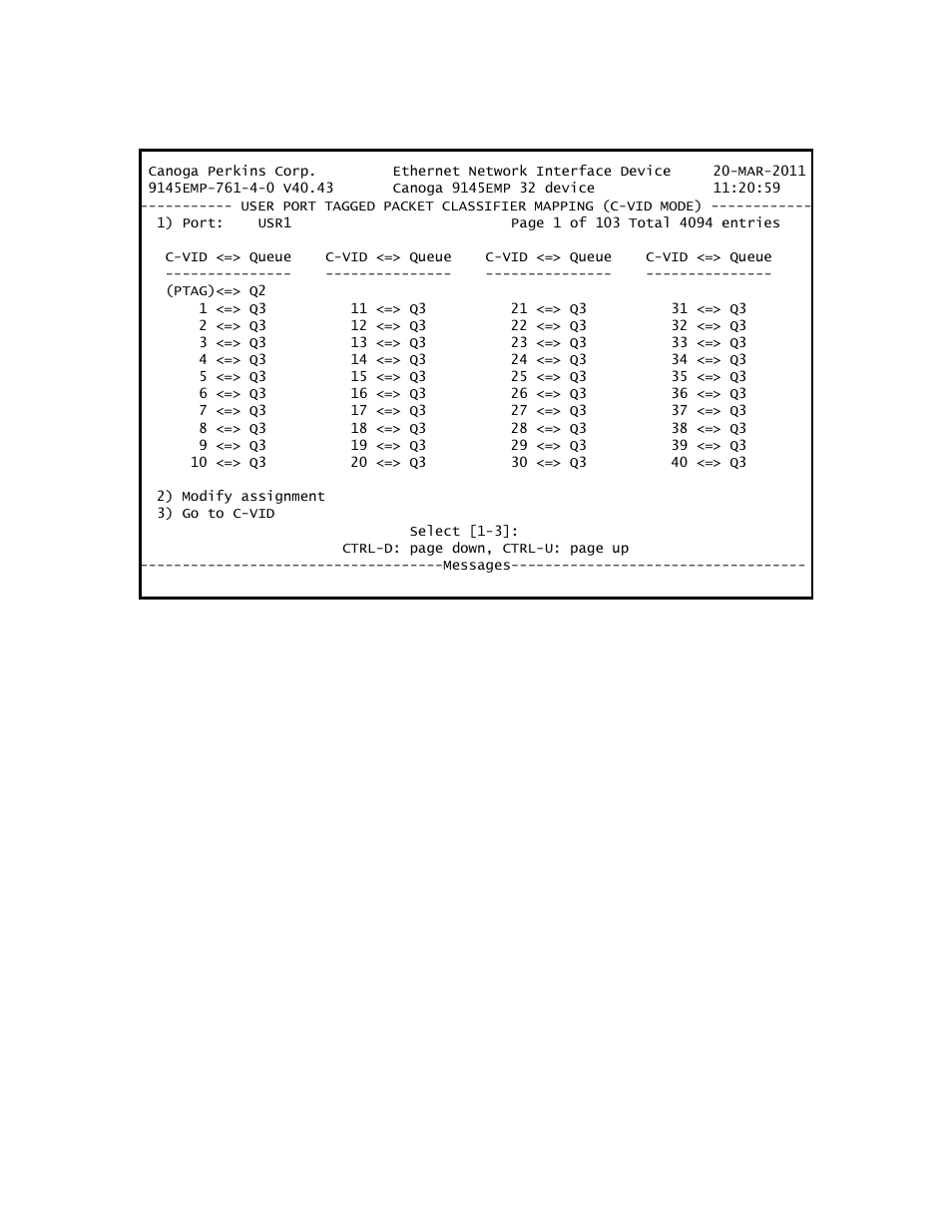 4 display evc statistics | CANOGA PERKINS 9145EMP NID Software Version 4.0 User Manual | Page 210 / 229