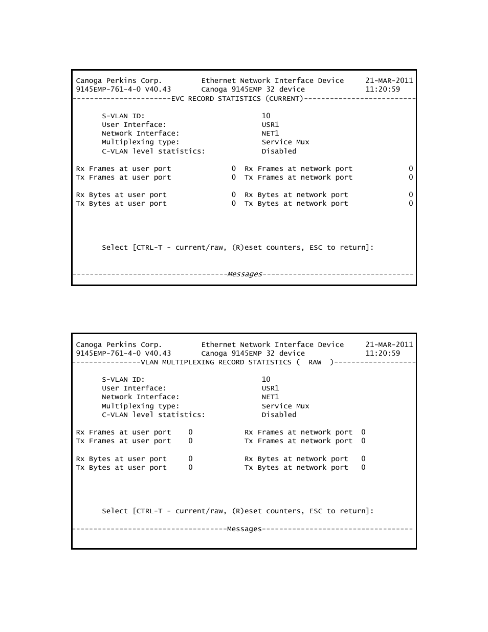 CANOGA PERKINS 9145EMP NID Software Version 4.0 User Manual | Page 211 / 229