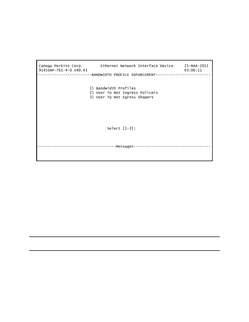 5 configuring bandwidth profiles, 1 create a bandwidth profile | CANOGA PERKINS 9145EMP NID Software Version 4.0 User Manual | Page 218 / 229