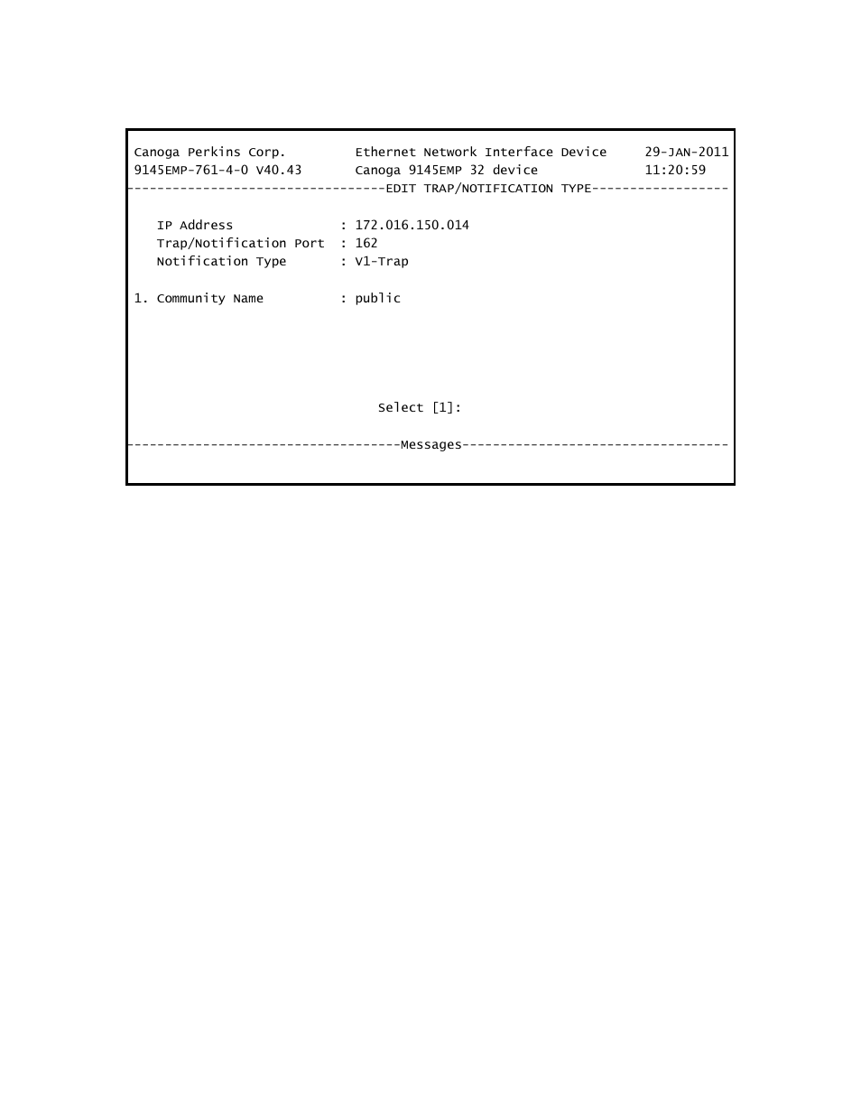 CANOGA PERKINS 9145EMP NID Software Version 4.0 User Manual | Page 37 / 229