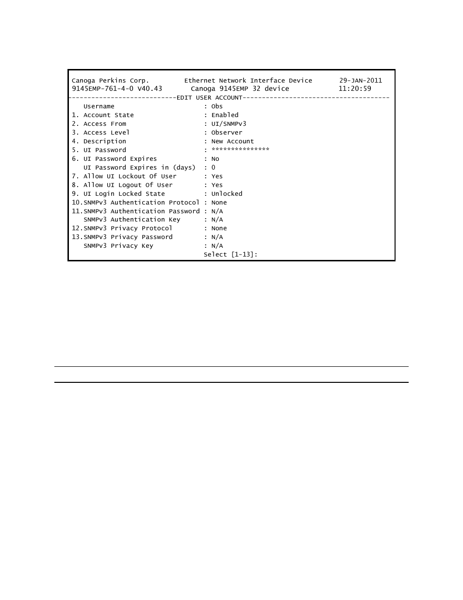 CANOGA PERKINS 9145EMP NID Software Version 4.0 User Manual | Page 47 / 229