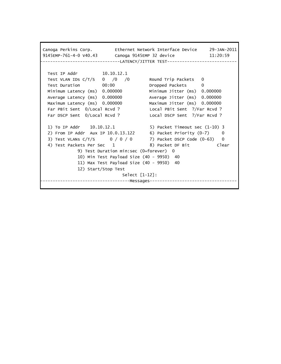 CANOGA PERKINS 9145EMP NID Software Version 4.0 User Manual | Page 61 / 229