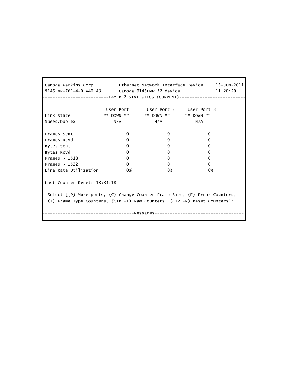 4 layer 2 statistics | CANOGA PERKINS 9145EMP NID Software Version 4.0 User Manual | Page 78 / 229