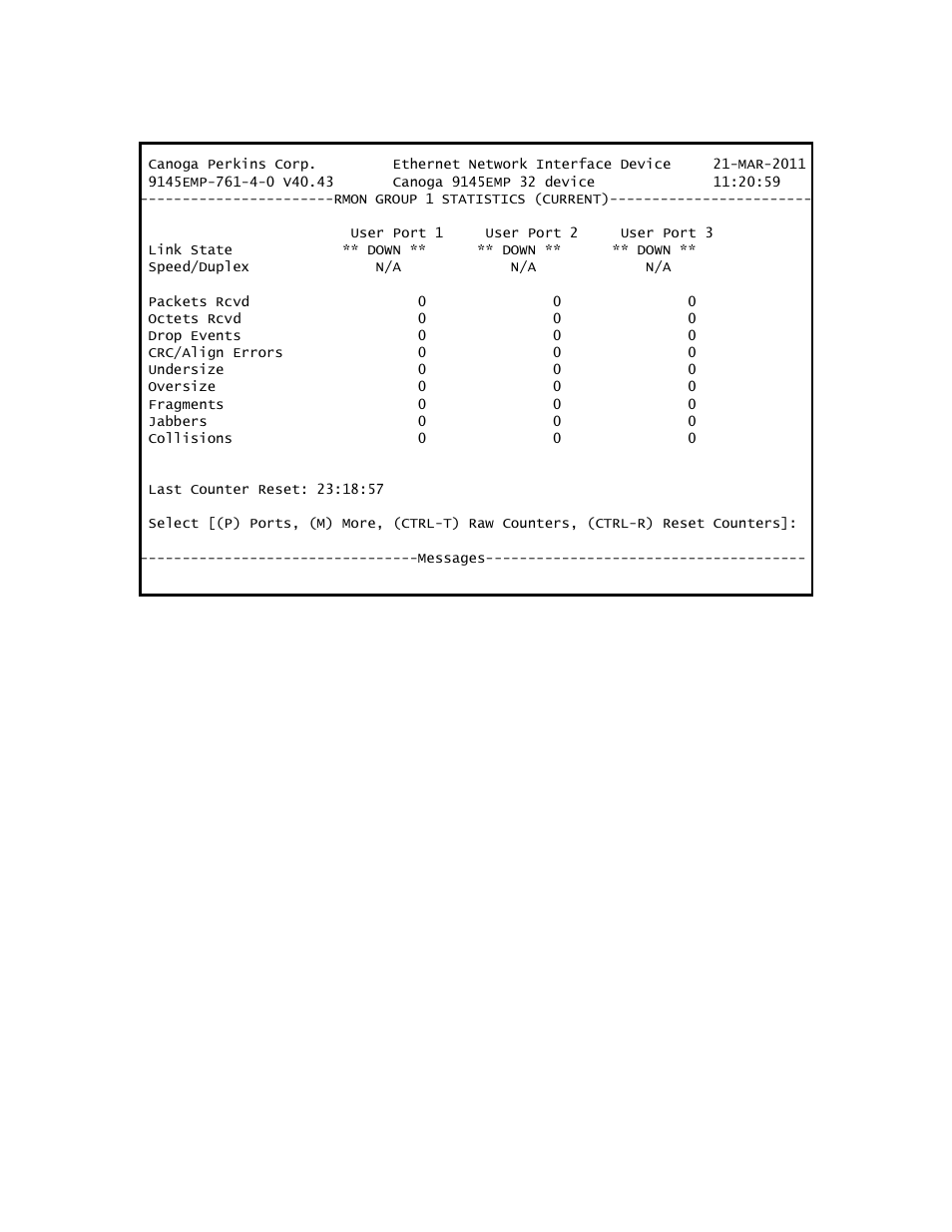 CANOGA PERKINS 9145EMP NID Software Version 4.0 User Manual | Page 84 / 229