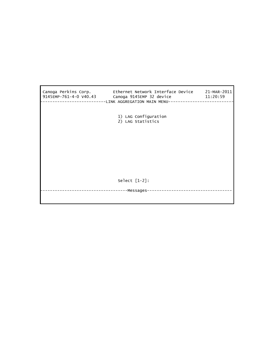 6 link aggregation | CANOGA PERKINS 9145EMP NID Software Version 4.0 User Manual | Page 85 / 229