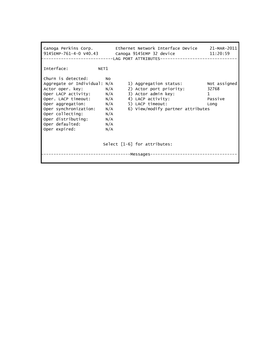 CANOGA PERKINS 9145EMP NID Software Version 4.0 User Manual | Page 90 / 229