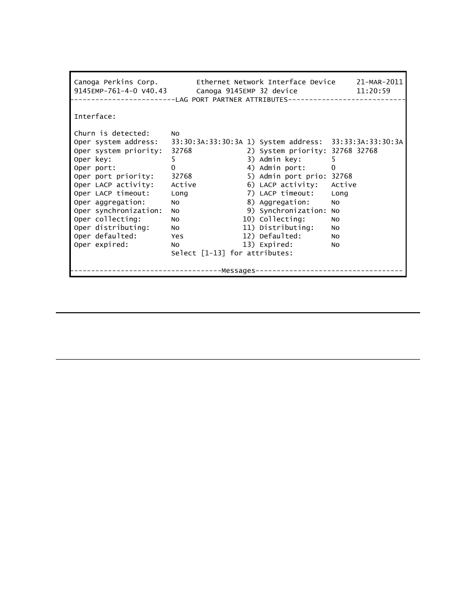 CANOGA PERKINS 9145EMP NID Software Version 4.0 User Manual | Page 91 / 229