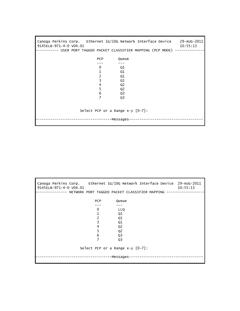 CANOGA PERKINS 9145ELB NID Software Version 4.01 User Manual | Page 105 / 152