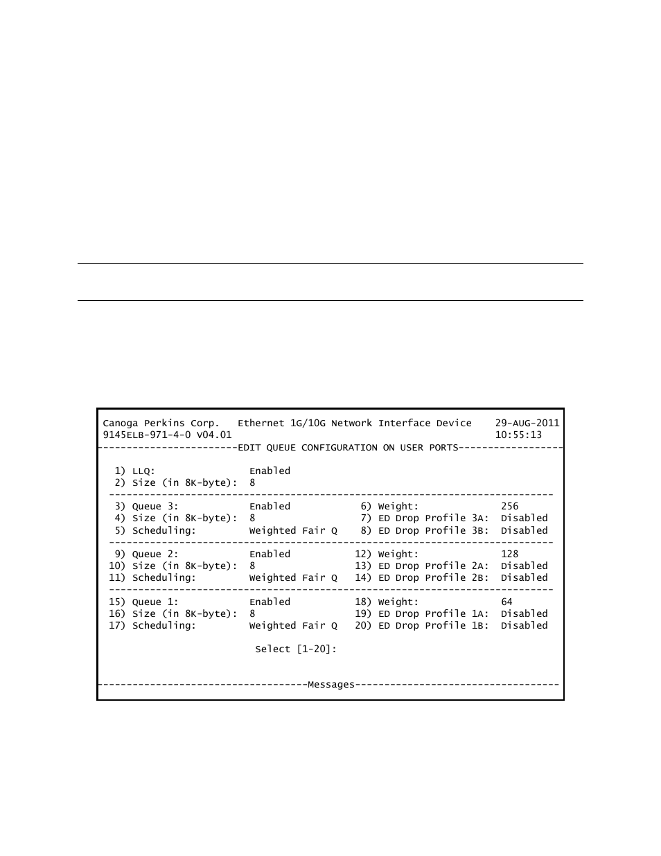 CANOGA PERKINS 9145ELB NID Software Version 4.01 User Manual | Page 110 / 152