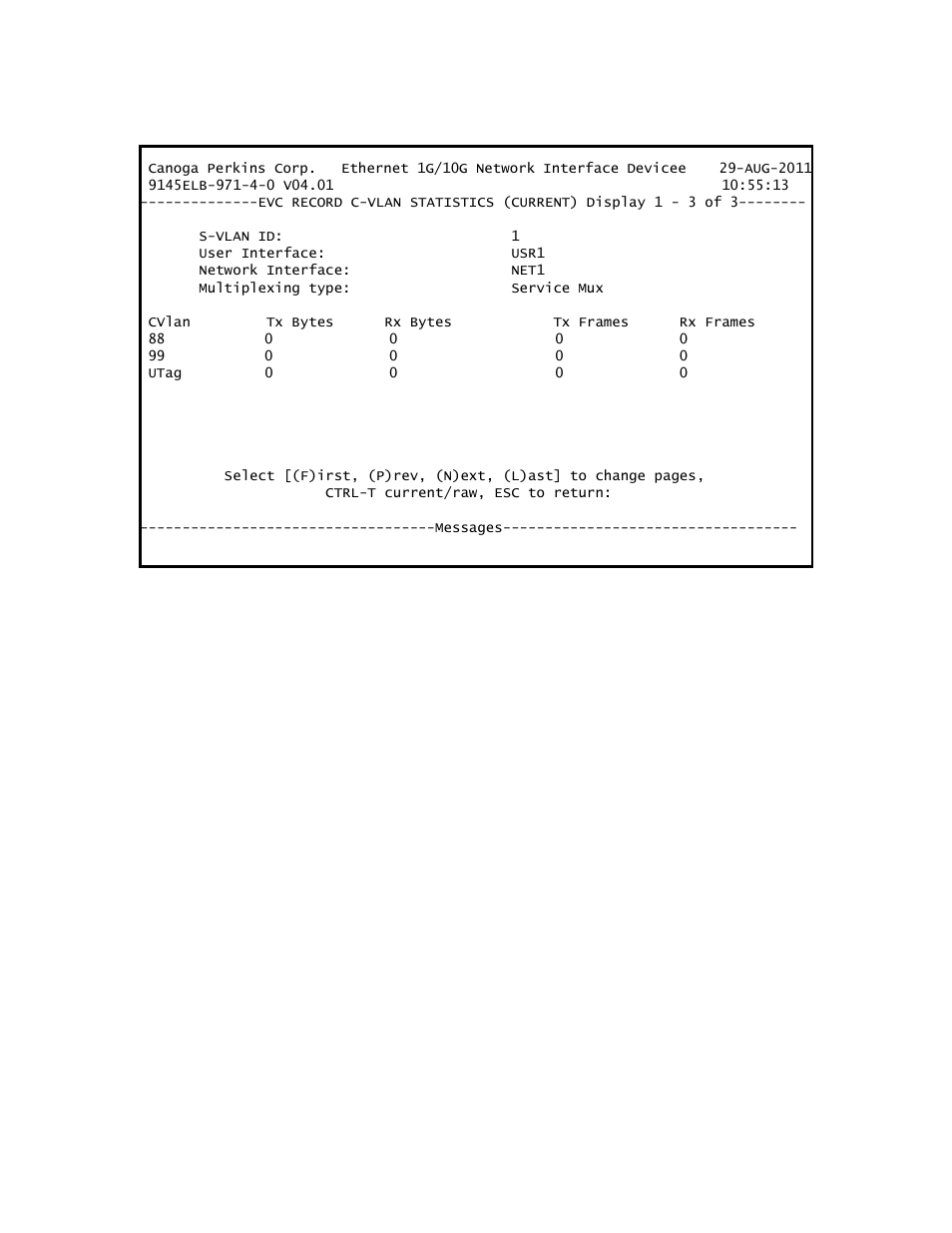 Figure 10-16 | CANOGA PERKINS 9145ELB NID Software Version 4.01 User Manual | Page 132 / 152