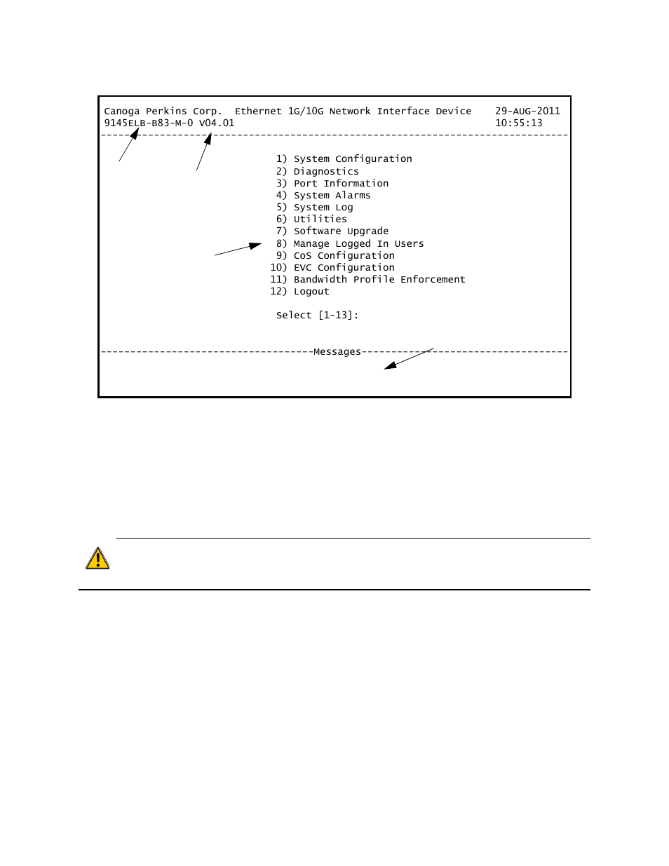 3 login | CANOGA PERKINS 9145ELB NID Software Version 4.01 User Manual | Page 17 / 152