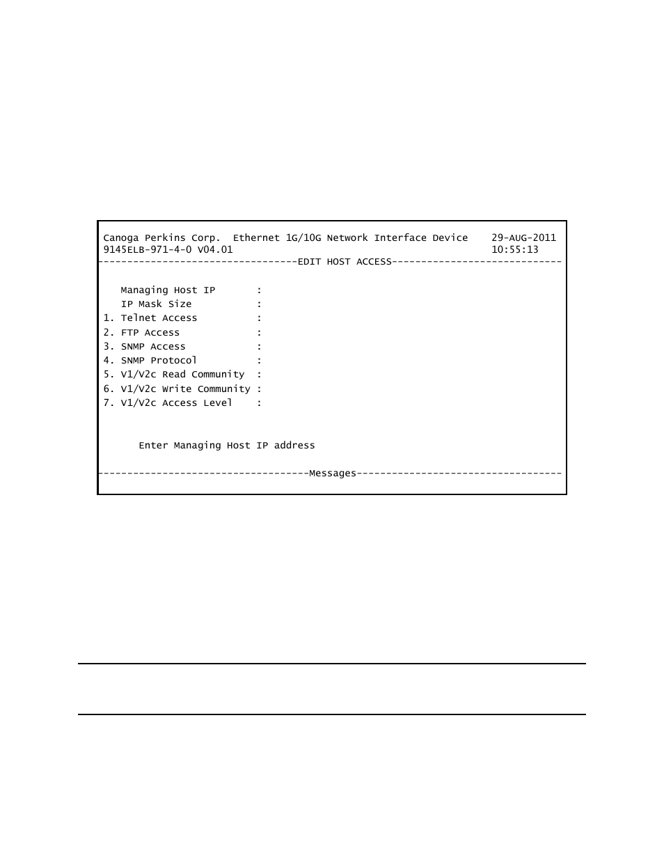 CANOGA PERKINS 9145ELB NID Software Version 4.01 User Manual | Page 30 / 152