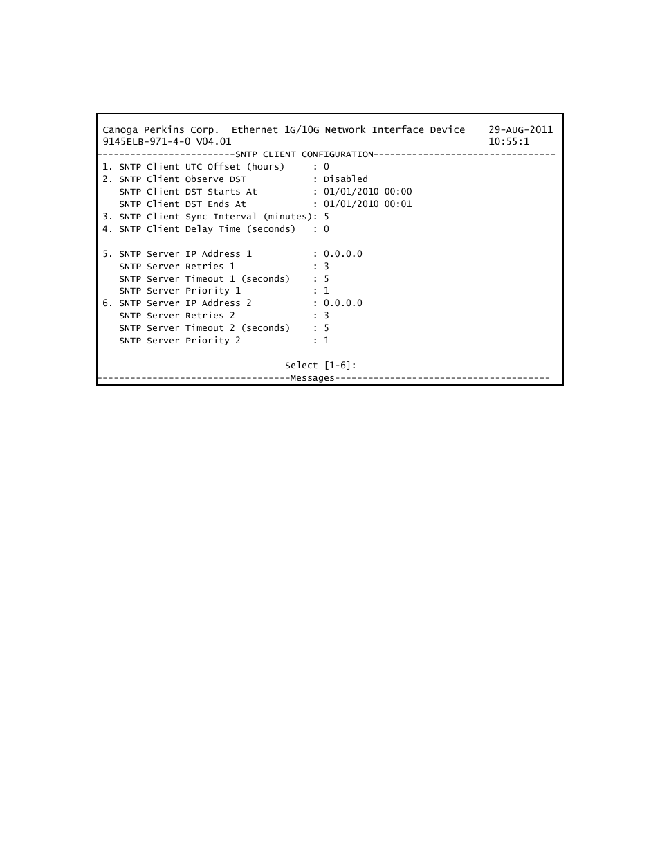 CANOGA PERKINS 9145ELB NID Software Version 4.01 User Manual | Page 50 / 152