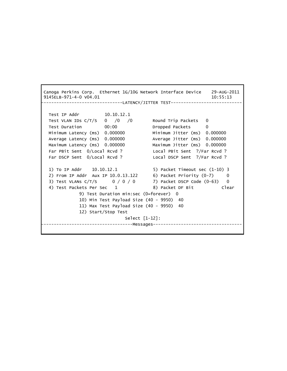 CANOGA PERKINS 9145ELB NID Software Version 4.01 User Manual | Page 59 / 152