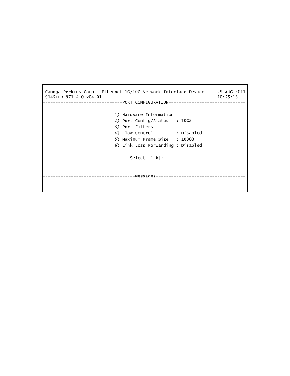 2 port configuration | CANOGA PERKINS 9145ELB NID Software Version 4.01 User Manual | Page 67 / 152