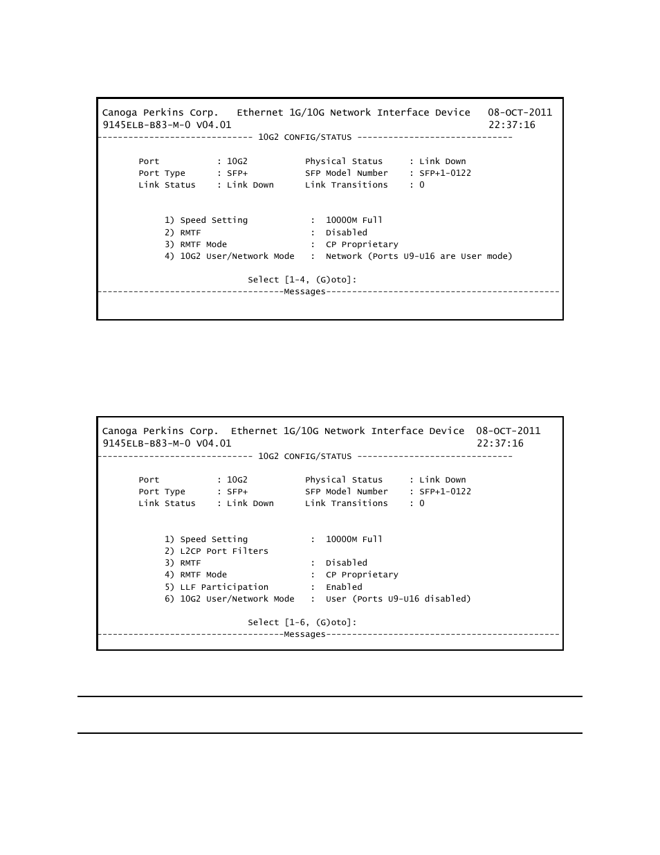 CANOGA PERKINS 9145ELB NID Software Version 4.01 User Manual | Page 70 / 152