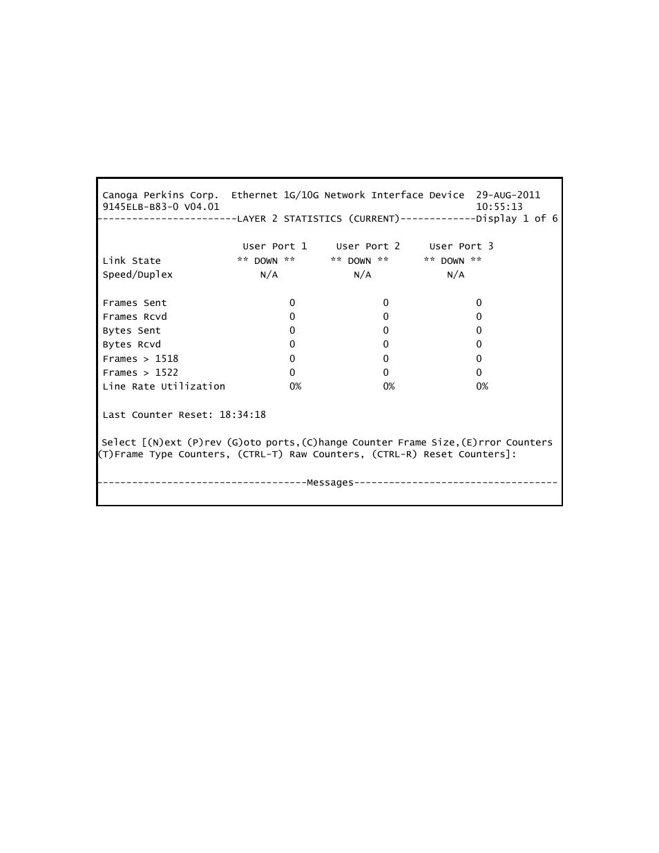 4 layer 2 statistics | CANOGA PERKINS 9145ELB NID Software Version 4.01 User Manual | Page 75 / 152