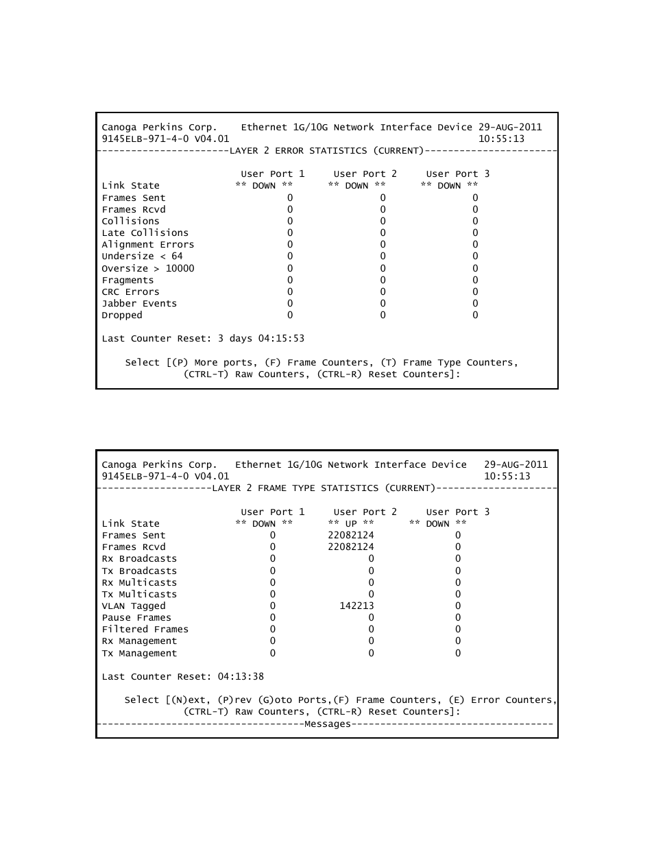 Figure 5-13, Figure 5-14) | CANOGA PERKINS 9145ELB NID Software Version 4.01 User Manual | Page 76 / 152