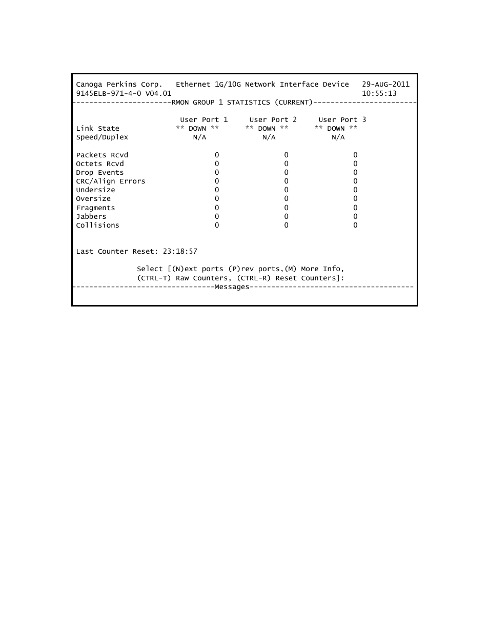 CANOGA PERKINS 9145ELB NID Software Version 4.01 User Manual | Page 81 / 152