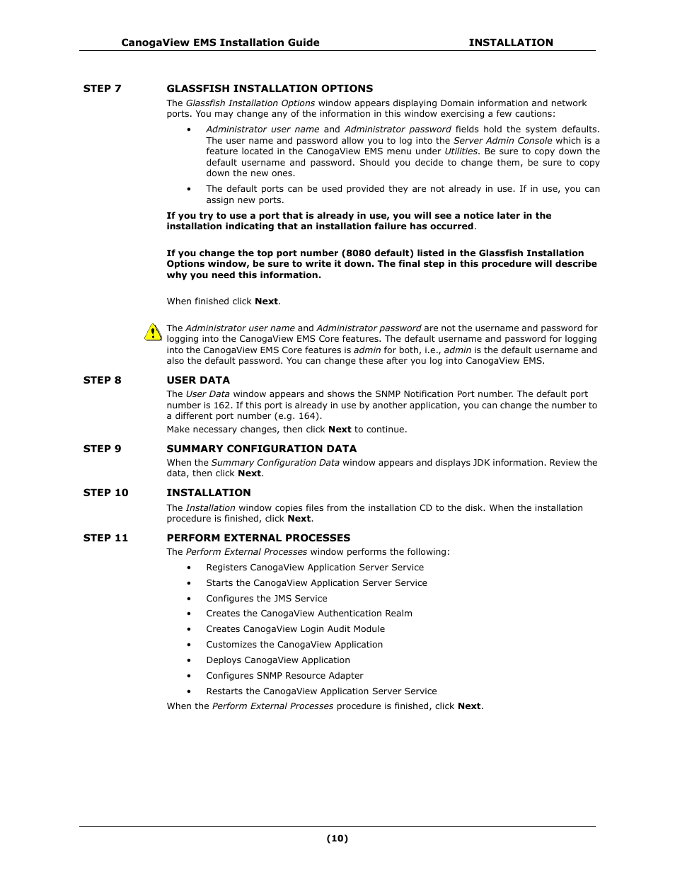 CANOGA PERKINS CanogaView EMS User Manual | Page 14 / 25