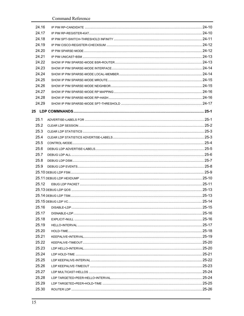 Canogaos command reference 15 | CANOGA PERKINS 9171 Command Reference User Manual | Page 17 / 782