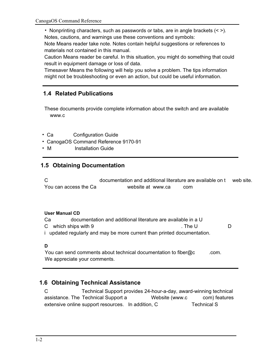 4 related publications, 5 obtaining documentation, 6 obtaining technical assistance | CANOGA PERKINS 9171 Command Reference User Manual | Page 30 / 782