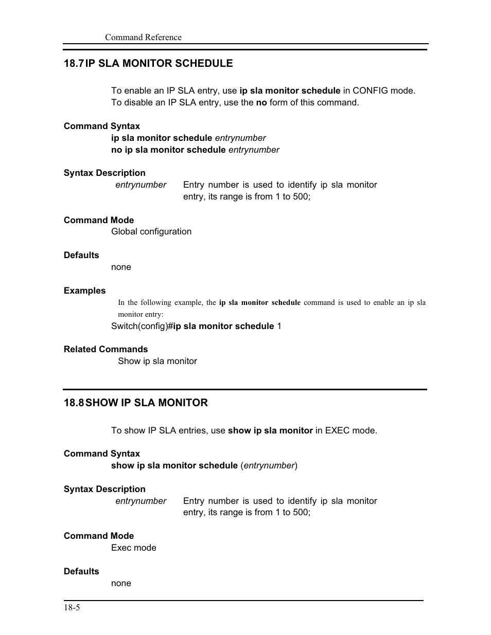 7 ip sla monitor schedule, 8 show ip sla monitor | CANOGA PERKINS 9171 Command Reference User Manual | Page 324 / 782