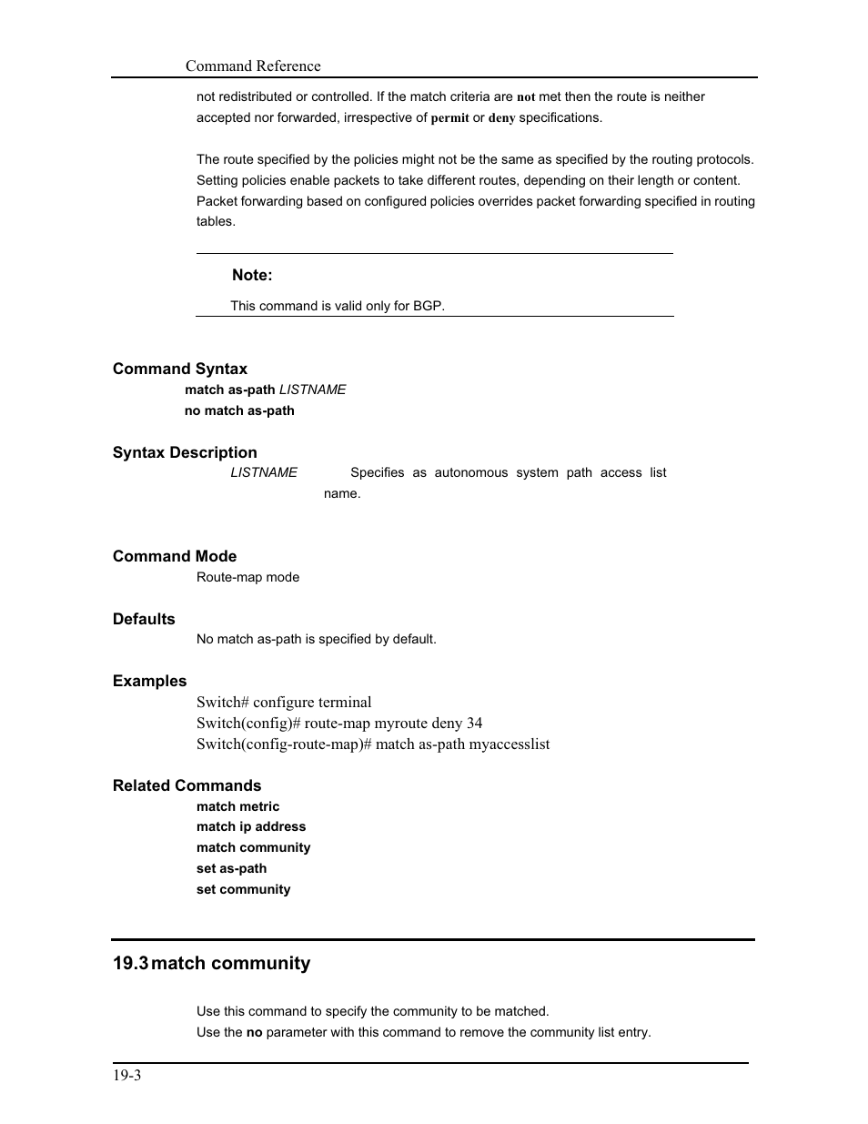 3 match community | CANOGA PERKINS 9171 Command Reference User Manual | Page 334 / 782