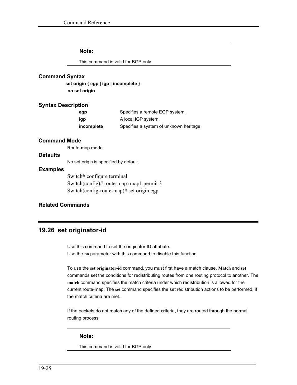 26 set originator-id | CANOGA PERKINS 9171 Command Reference User Manual | Page 356 / 782