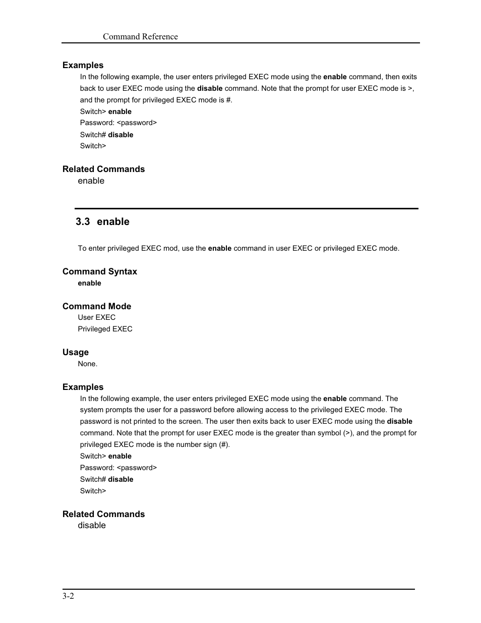 3 enable, 4 end | CANOGA PERKINS 9171 Command Reference User Manual | Page 36 / 782