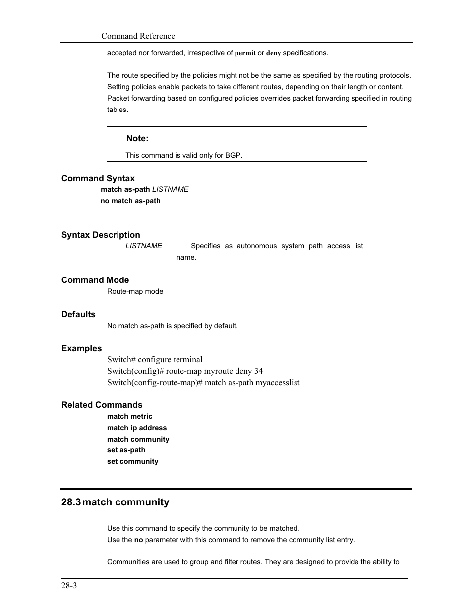 3 match community | CANOGA PERKINS 9171 Command Reference User Manual | Page 491 / 782