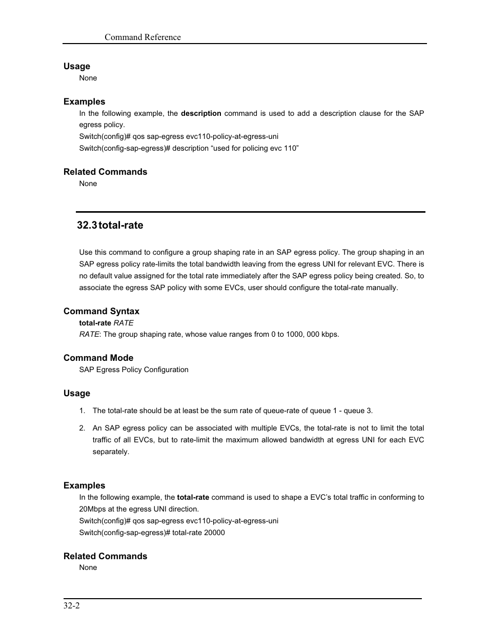 3 total-rate | CANOGA PERKINS 9171 Command Reference User Manual | Page 577 / 782