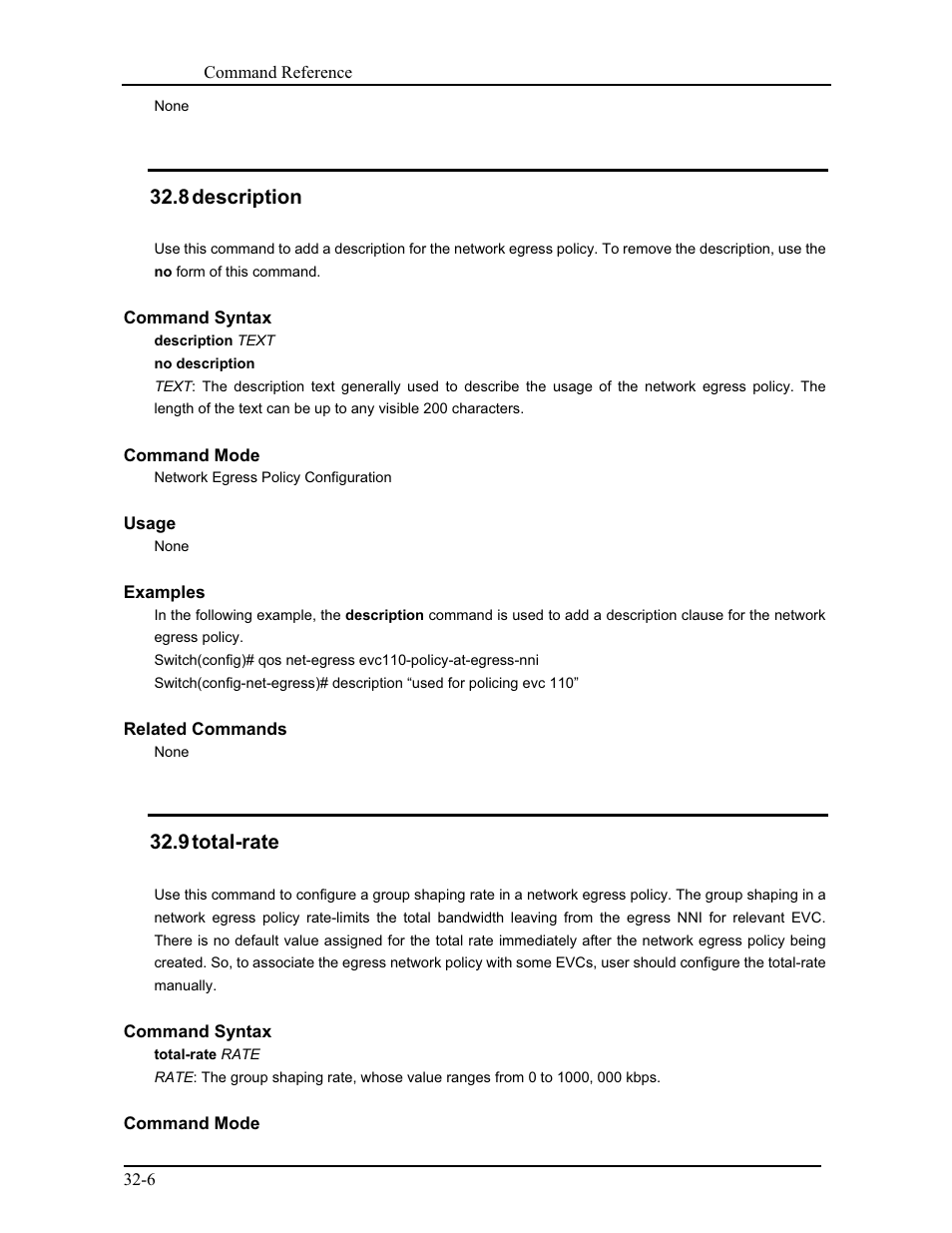 8 description, 9 total-rate | CANOGA PERKINS 9171 Command Reference User Manual | Page 581 / 782