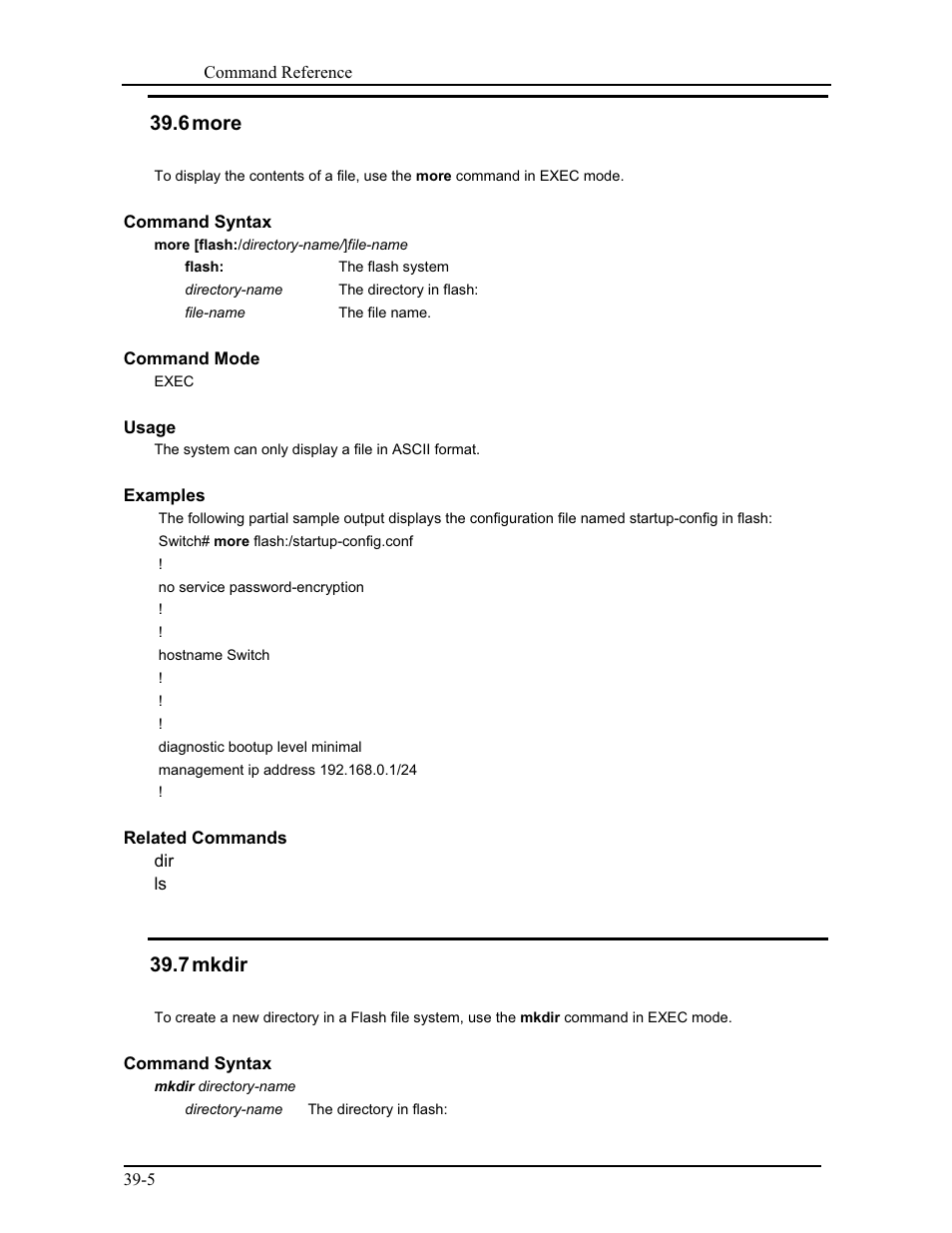 6 more, 7 mkdir | CANOGA PERKINS 9171 Command Reference User Manual | Page 658 / 782