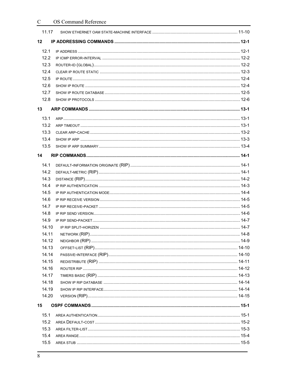 Canogaos command reference 8 | CANOGA PERKINS 9175 Command Reference User Manual | Page 10 / 790