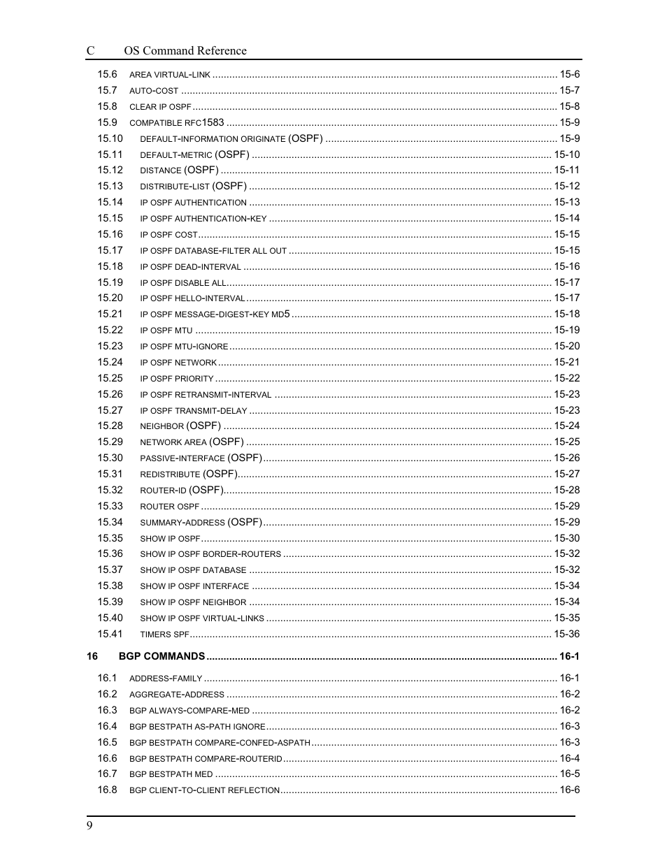 Canogaos command reference 9 | CANOGA PERKINS 9175 Command Reference User Manual | Page 11 / 790