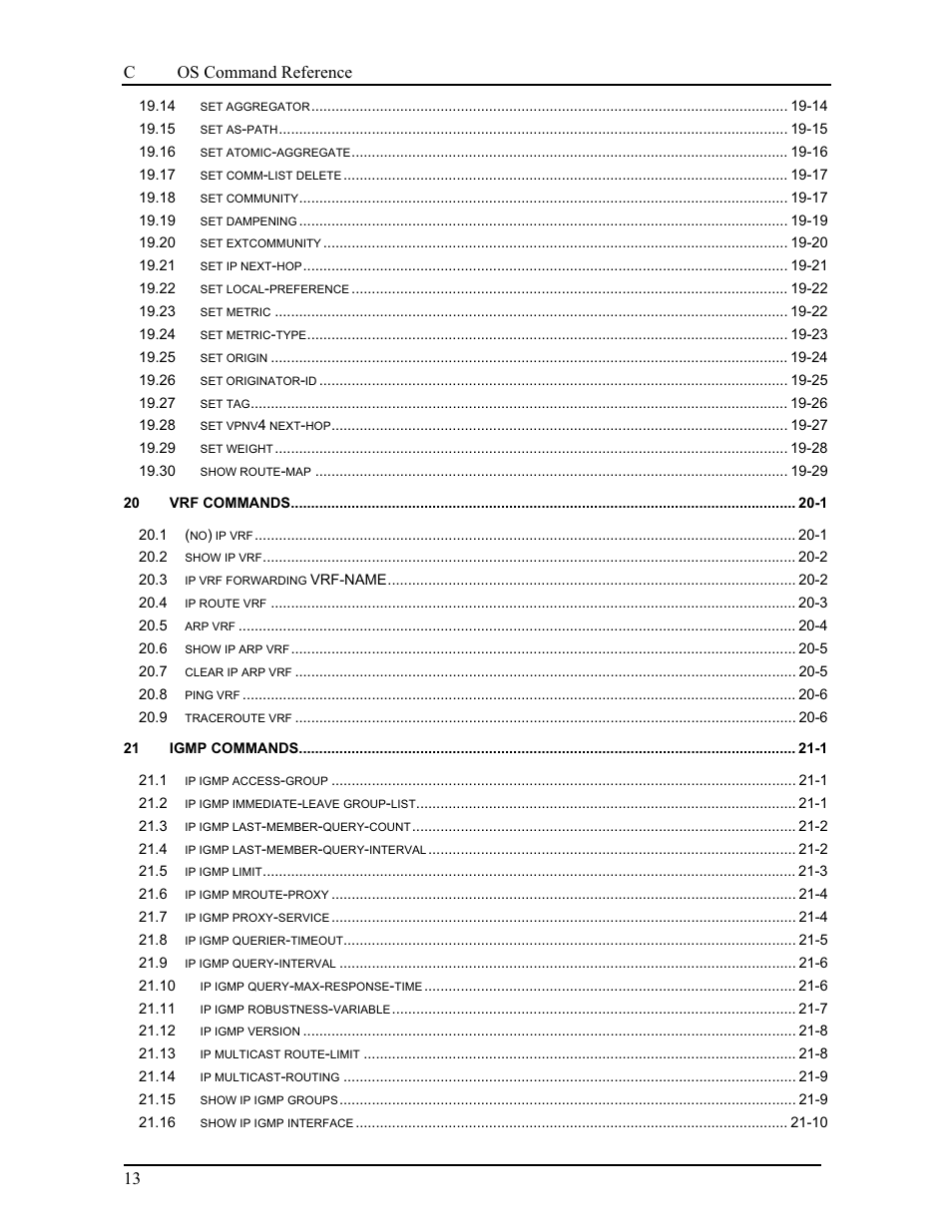 Canogaos command reference 13 | CANOGA PERKINS 9175 Command Reference User Manual | Page 15 / 790