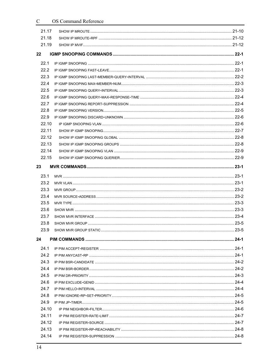 Canogaos command reference 14 | CANOGA PERKINS 9175 Command Reference User Manual | Page 16 / 790