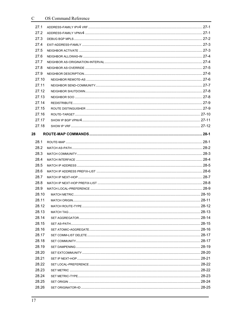 Canogaos command reference 17 | CANOGA PERKINS 9175 Command Reference User Manual | Page 19 / 790