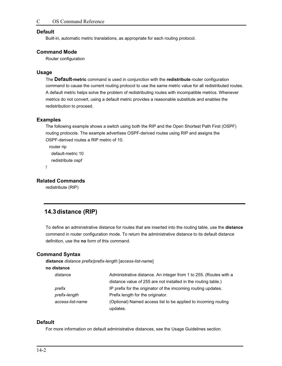 3 distance (rip) | CANOGA PERKINS 9175 Command Reference User Manual | Page 195 / 790