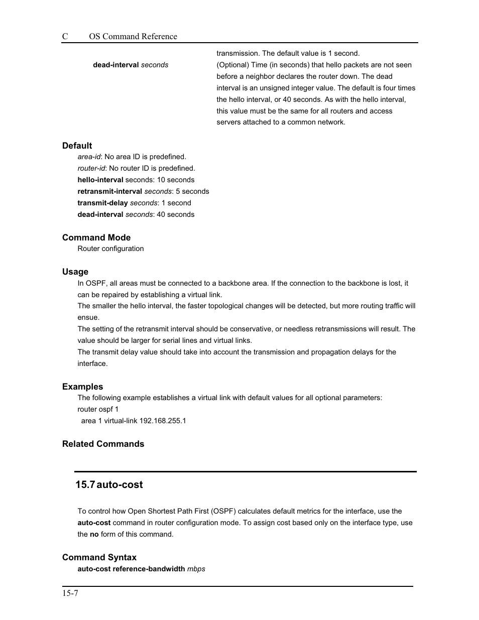 7 auto-cost | CANOGA PERKINS 9175 Command Reference User Manual | Page 216 / 790